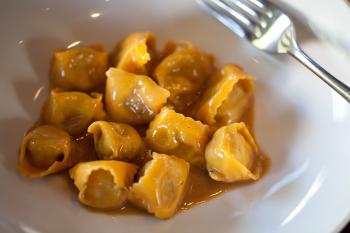 The famous Ristobar plin piemontesi. (Leslie Baum)
