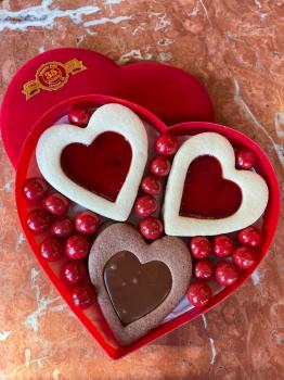 Image for Jam Heart Cookies and Red Chocolate Malt Balls